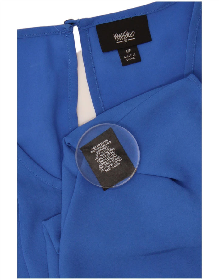 MOSSIMO Dame ærmeløs bluse Top UK 10 Small Blue Polyester