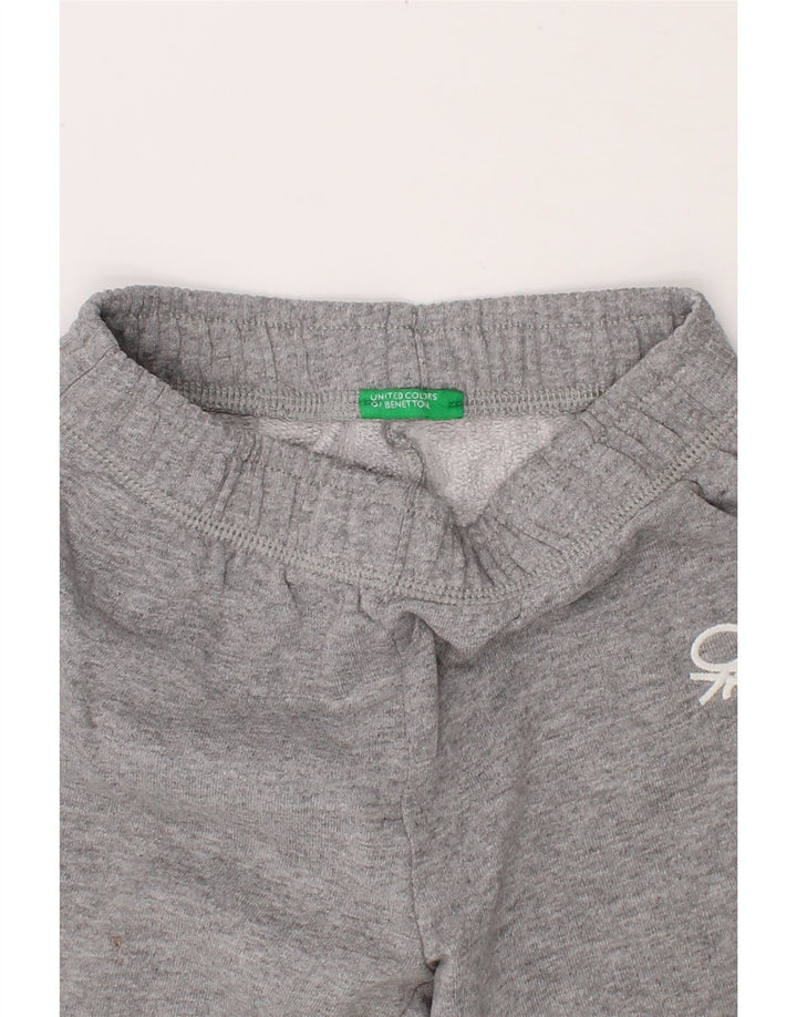 BENETTON Baby Boys Joggers Tracksuit Trousers 18-24 Months Grey Cotton Vintage Benetton and Second-Hand Benetton from Messina Hembry 