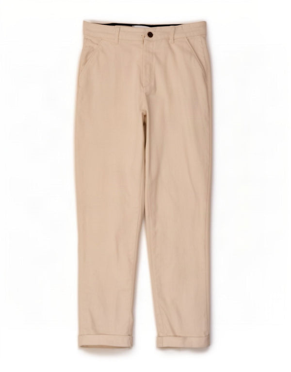 Crew Clothing Pantalones chinos rectos para mujer UK 10 Small W26 L28 Blanco