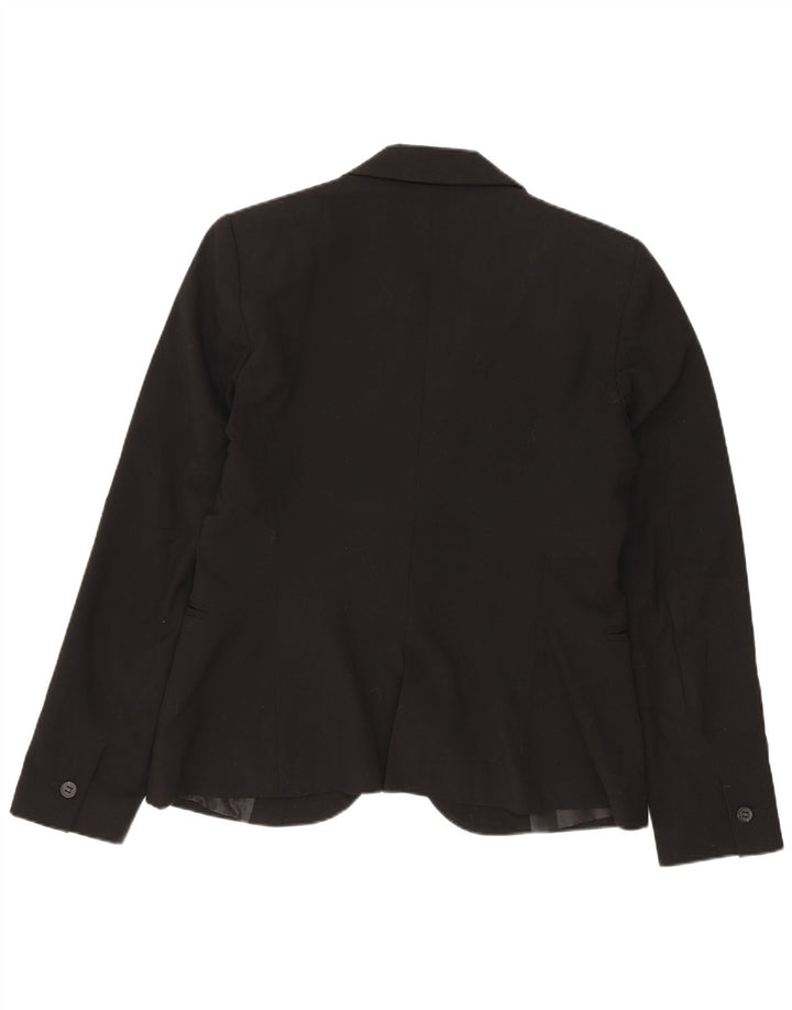 Zara Womens 1 Button Blazer Jacket EU 38 Small Black
