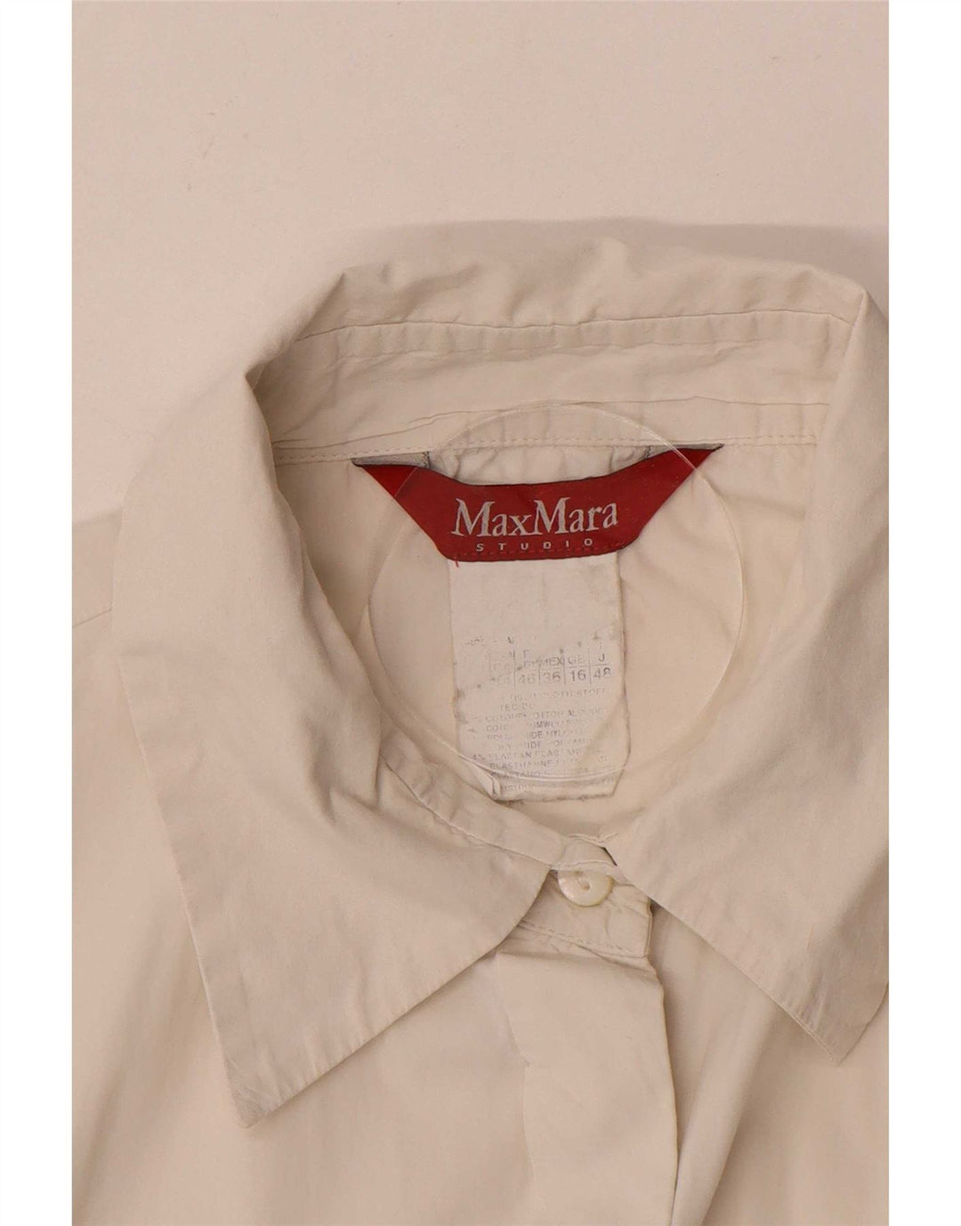 Max Mara Womens Shirt Blouse UK 16 Large White