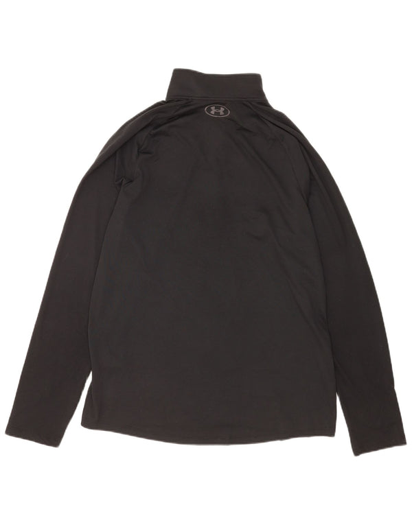 Under Armour Haut de Survêtement Zip Neck Pullover Homme Noir Moyen Polyester
