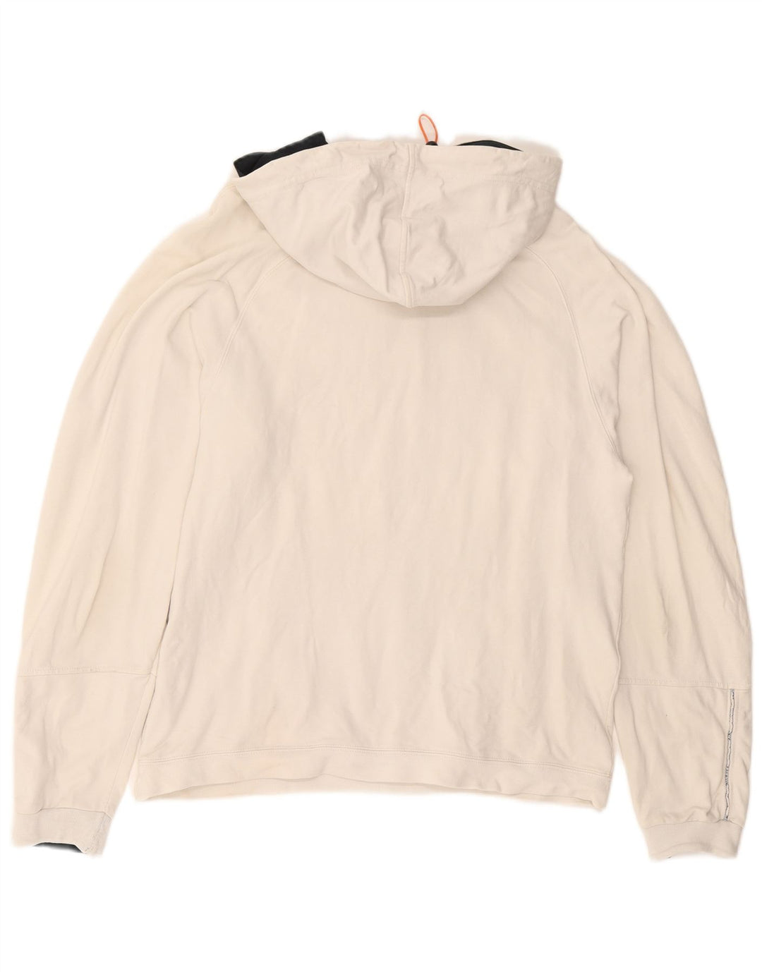 CHAMPION Mens Graphic Hoodie Jumper Medium Off White
