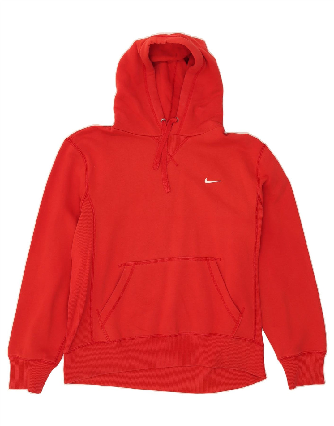 NIKE Womens Hoodie Jumper UK 14 Medium Red Cotton Vintage Nike and Second-Hand Nike from Messina Hembry 