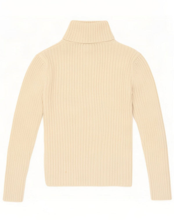 Gap Womens Roll Neck Jumper Sweater UK 14 Medium Off White Cotton