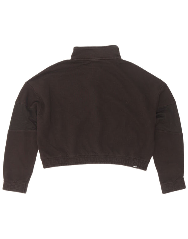 Puma Veste de survêtement surdimensionnée pour femme UK 10 Petit coton noir