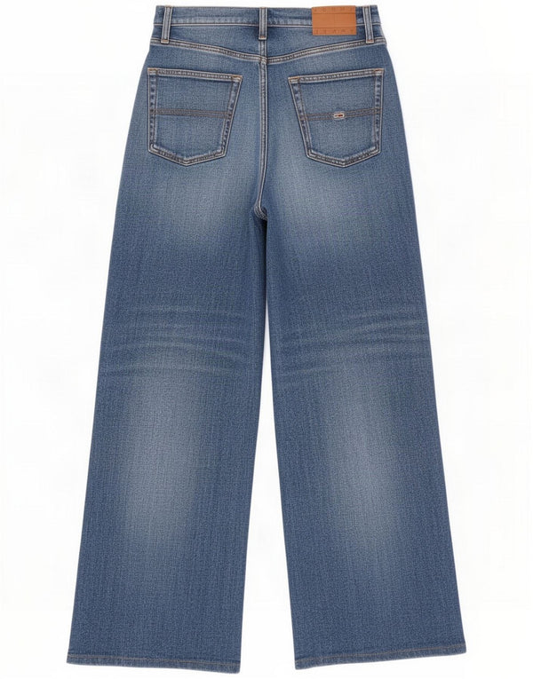 Tommy Hilfiger Womens Claire High Waist Crop Wide Leg Jeans W30 L25 Blue