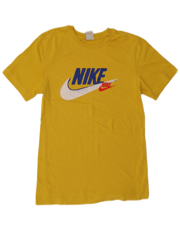 Nike Muška majica kratkih rukava s grafičkim motivima, mala, žuta pamučna