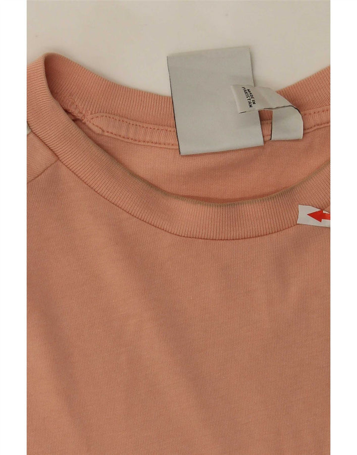 Adidas Mens T-Shirt Top Medium Pink Colourblock Cotton