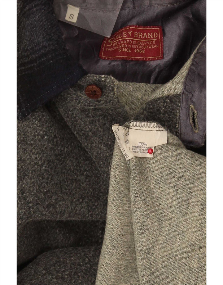 Sisley Herre Overshirt Loose Fit Skjorte Lille Grå Colourblock Polyester