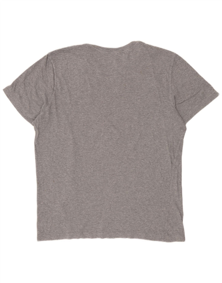 NIKE Mens Graphic T-Shirt Top Large Grey Cotton