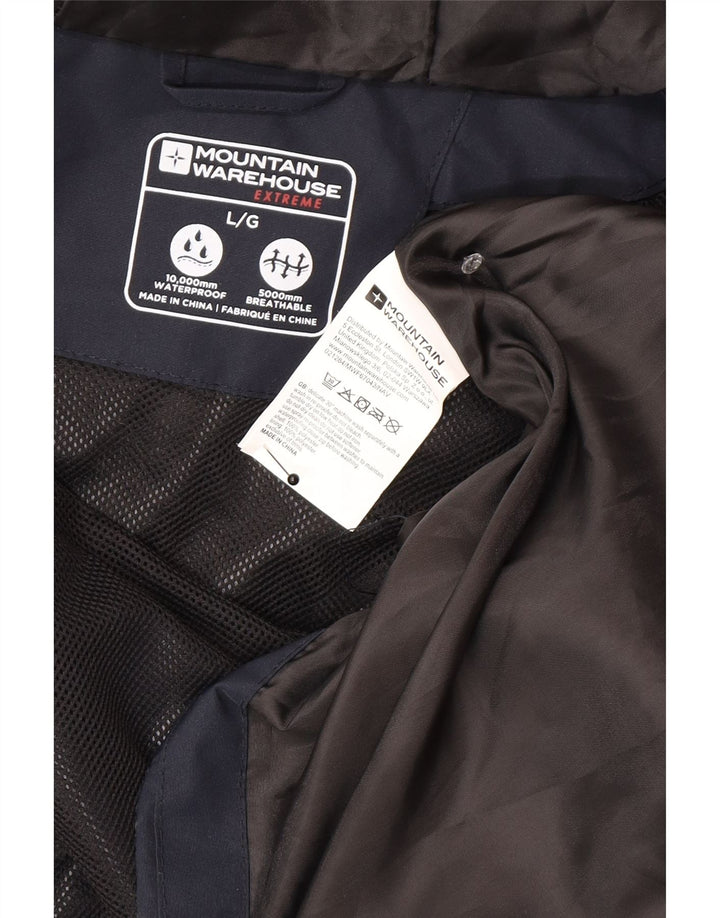 Giacca antipioggia da uomo Mountain Warehouse UK 40 Large Blu Navy Colorblock