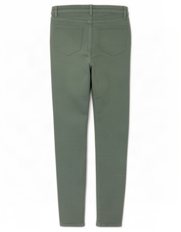 Fat Face Damen Skinny Jeans W26 L29 Grüne Baumwolle