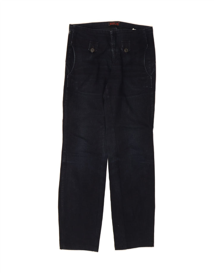 REPLAY Womens Straight Jeans W28 L32 Navy Blue Cotton Vintage Replay and Second-Hand Replay from Messina Hembry 