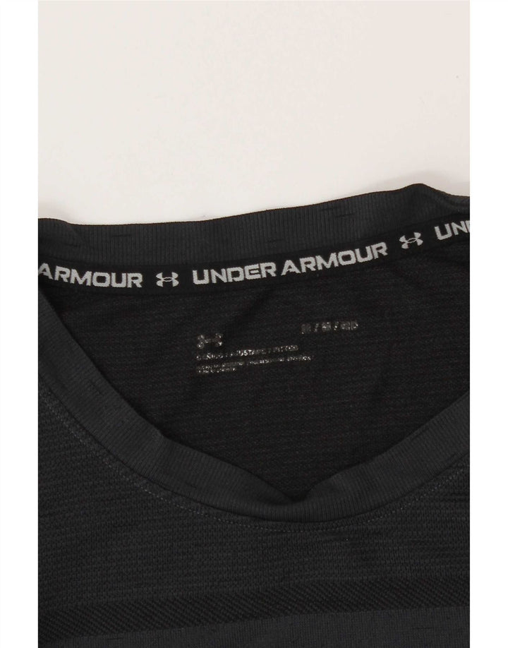 Under Armour Mens T-Shirt Top Medium Black Flecked