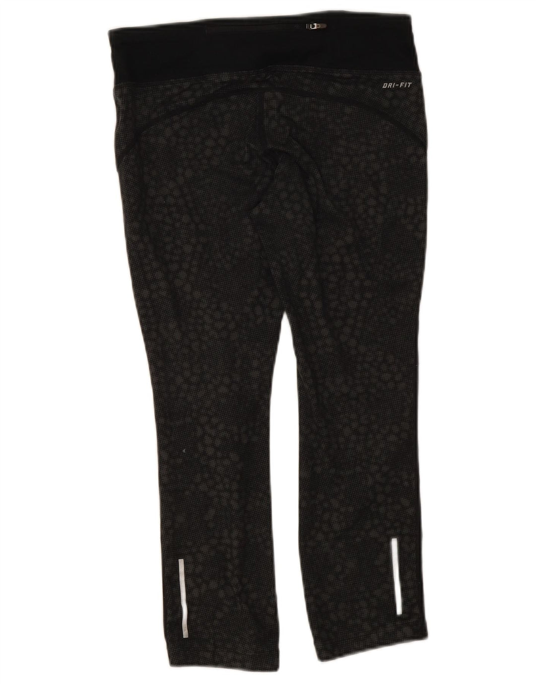 Nike Womens Dri Fit Leggings UK 10 Small  Black Geometric