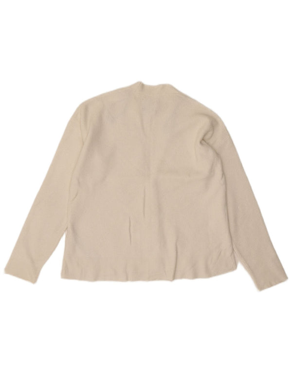 Massimo Dutti Cardigan court pour femme UK 10 Petite viscose blanche