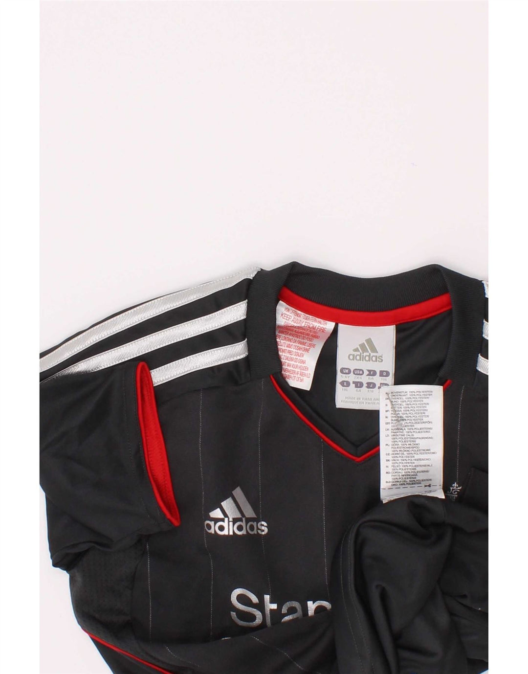 Adidas Boys Liverpool Graphic T-Shirt Top 5-6 Years Grey Polyester