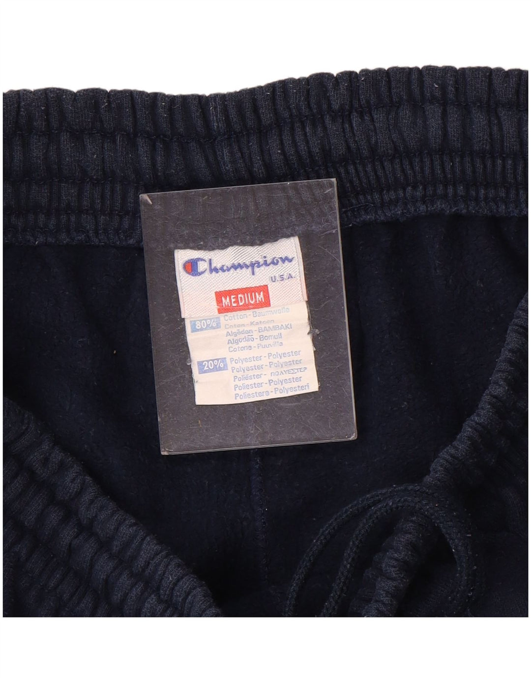 Champion Mens Tracksuit Trousers Medium Navy Blue Cotton