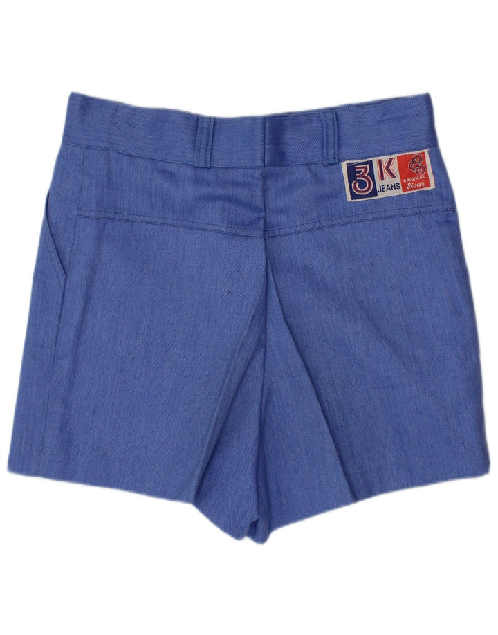 SIVAR Womens Casual Shorts IT 40 Small W26  Blue Cotton