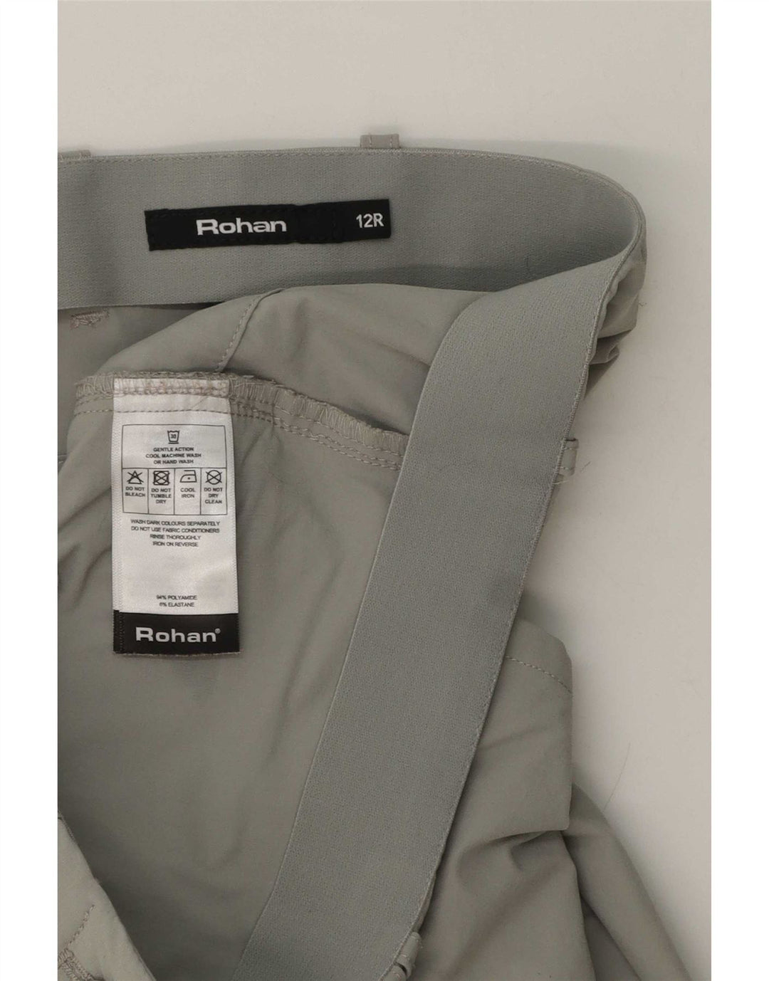Pantaloni cargo slim da donna Rohan UK 12 Medium W32 L30 Poliammide grigio