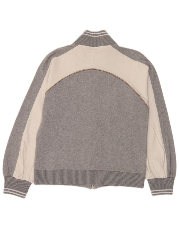 Sportmax Womens Tracksuit Top Jacket UK 14 Large Grey Colourblock Sports