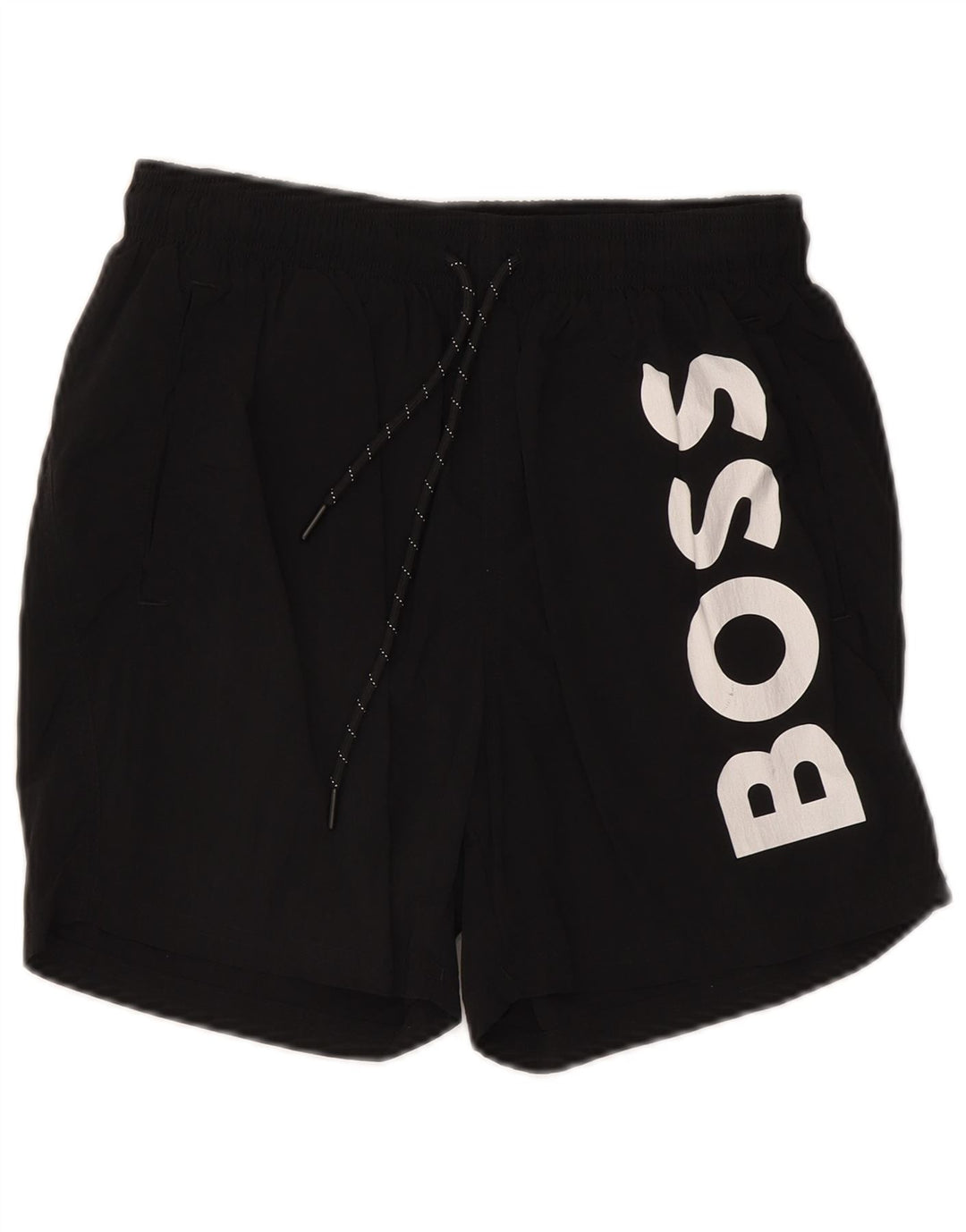 Hugo Boss Mens Graphic Swimming Shorts Small Black Polyamide