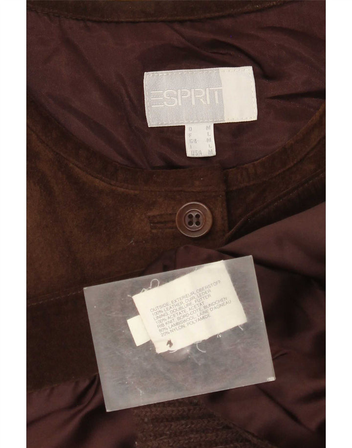Esprit Chaleco de ante para mujer UK 44 Cuero marrón medio