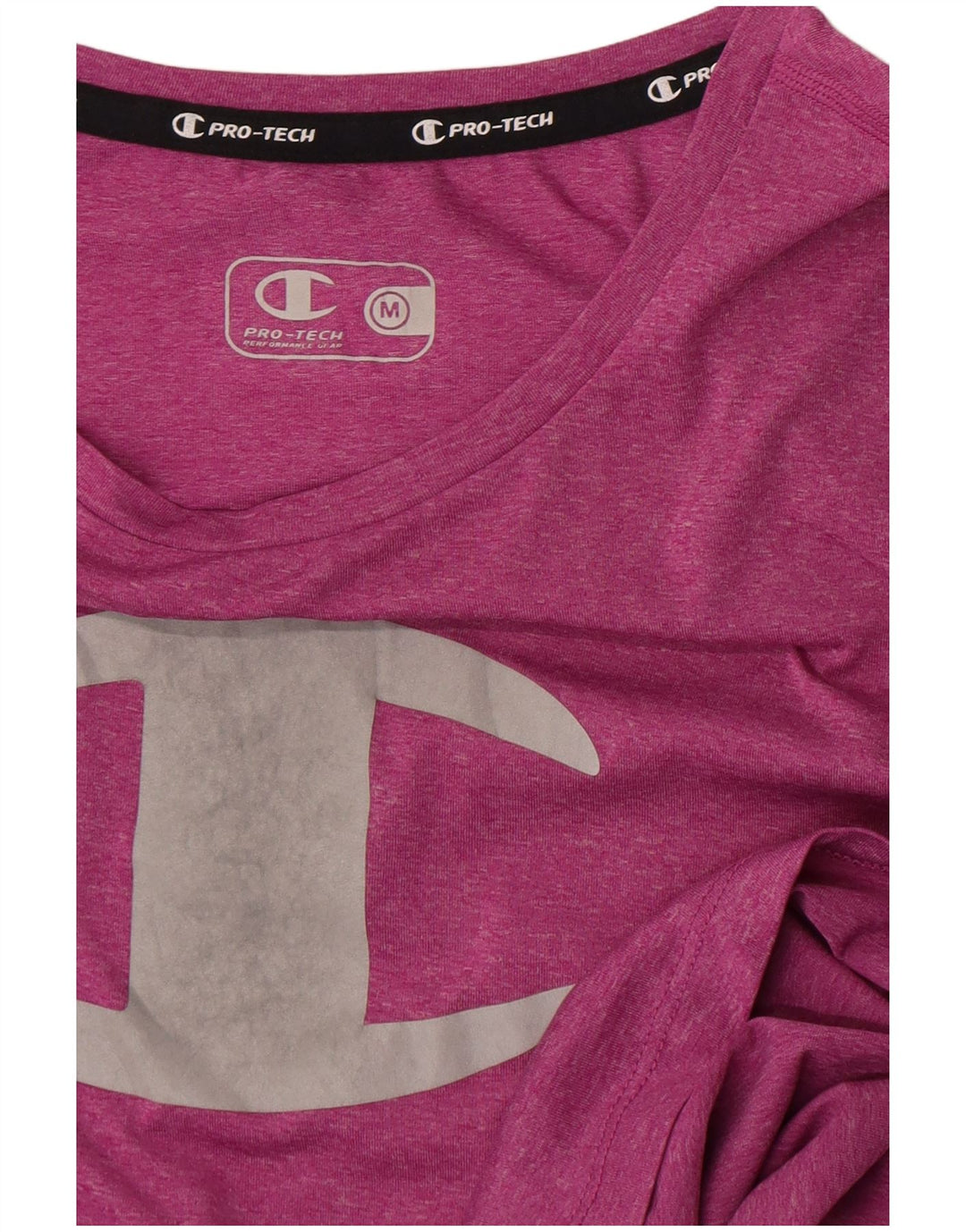 Champion Dame Grafisk T-Shirt Top UK 12 Medium Pink