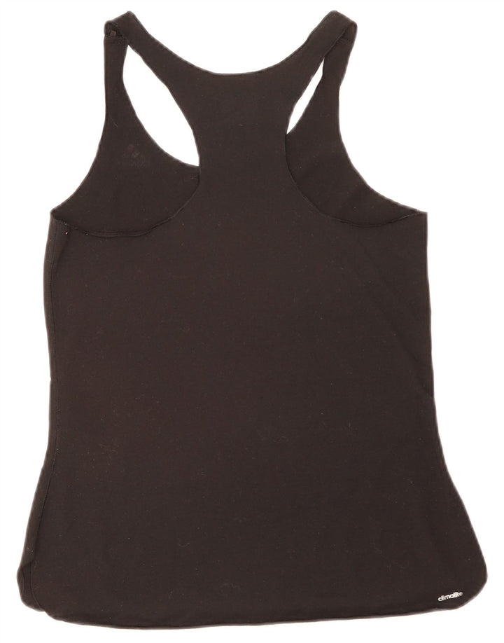 Adidas Womens Graphic Vest Top UK 8/10 Small Black Polyester