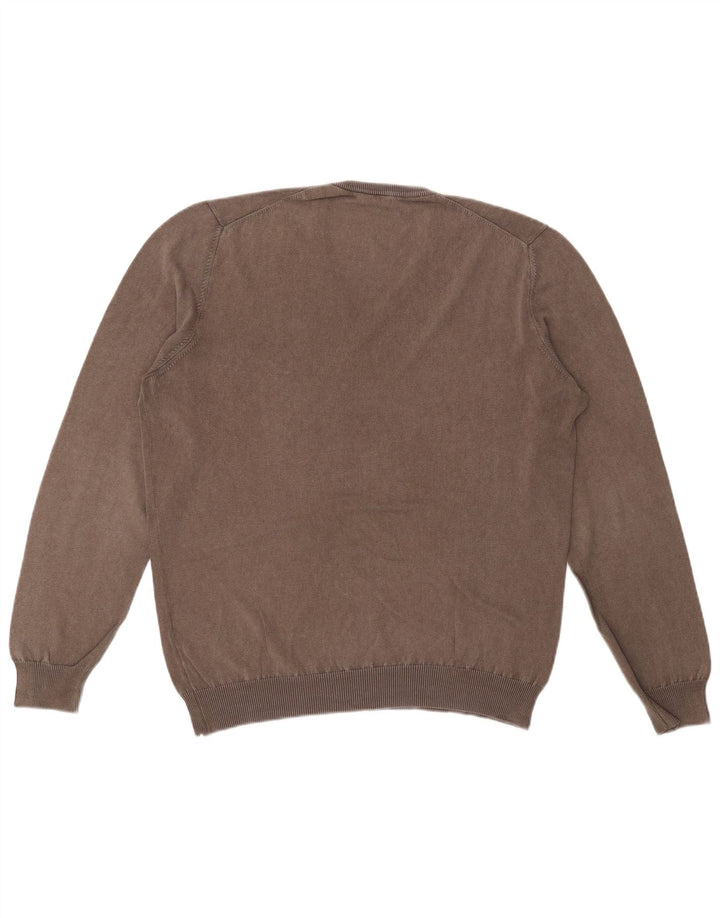 Fay Herre V-hals sweater IT 50 Medium Grå Bomuld