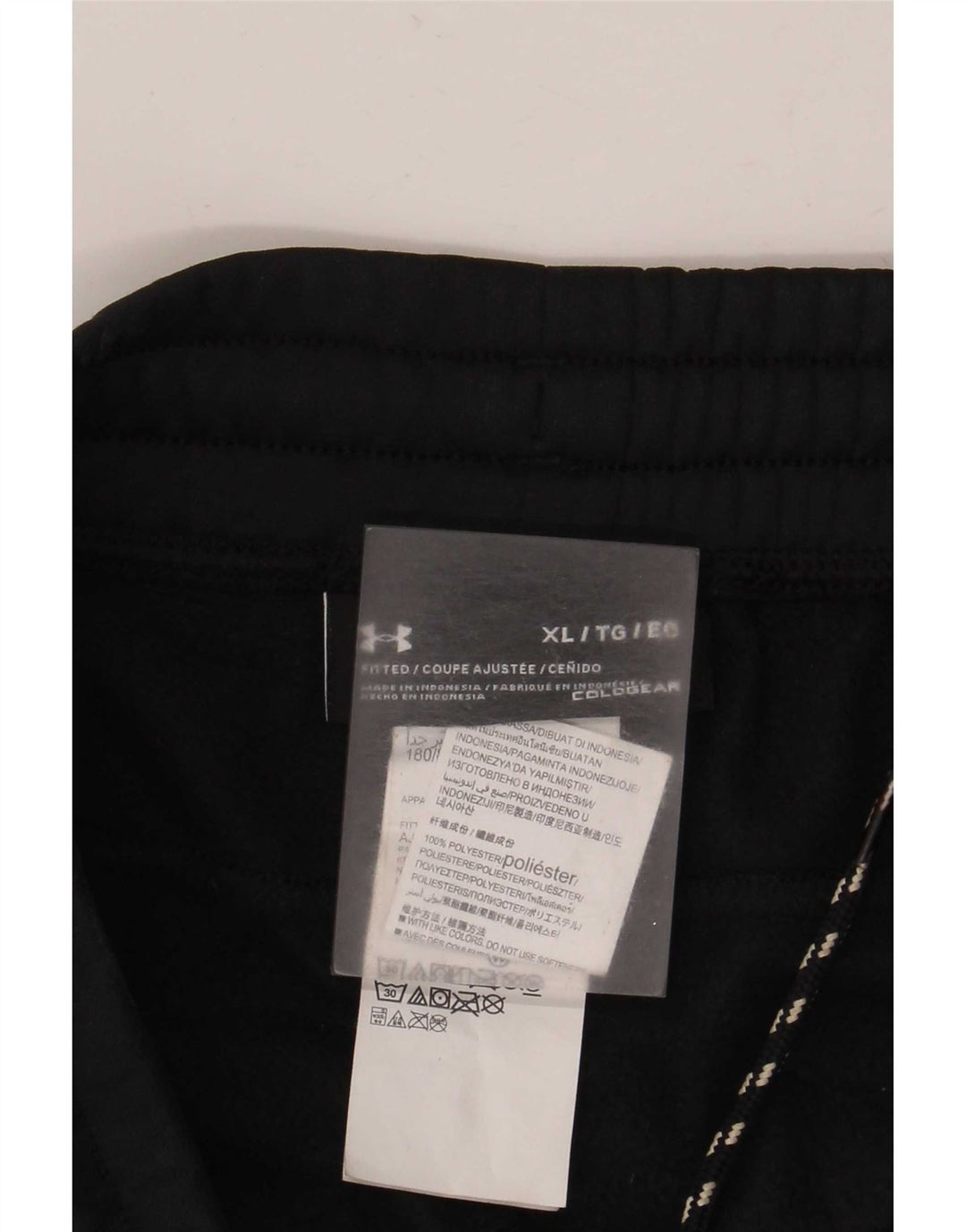 Under Armour Mens Cold Gear Tracksuit Trousers Joggers XL Black Polyester
