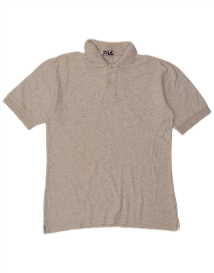 Fila Mens Polo Shirt IT 44 XS Grey Cotton