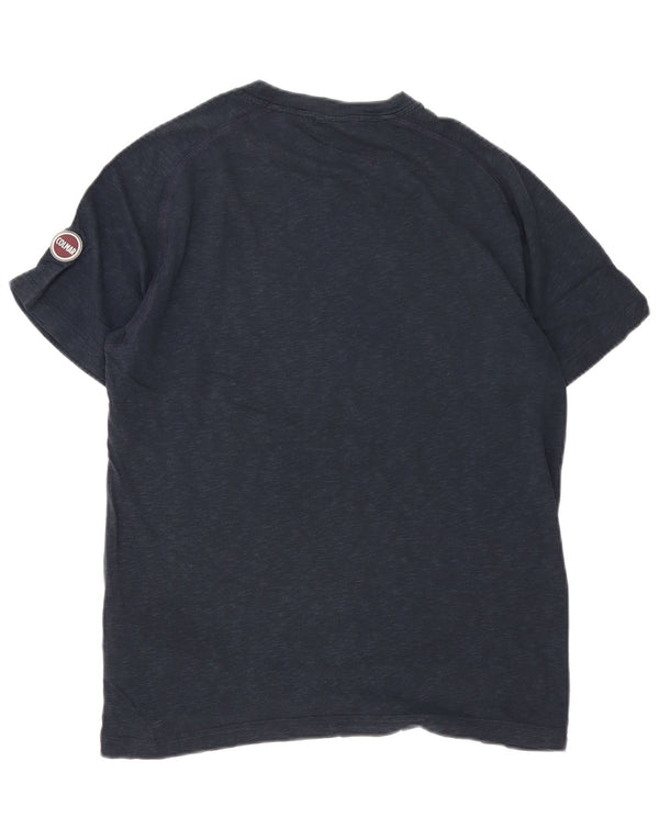 Colmar Mens Regular Fit T-Shirt Top Medium Navy Blue Flecked Cotton