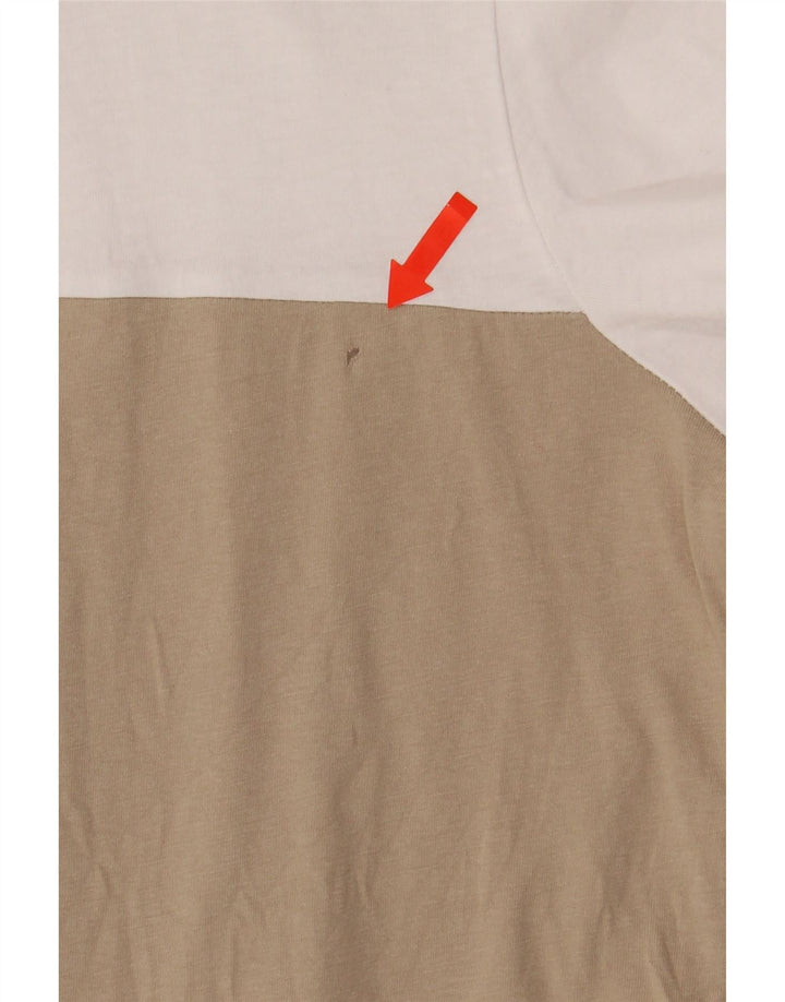 Champion Herre T-Shirt Top Stor Hvid Colourblock