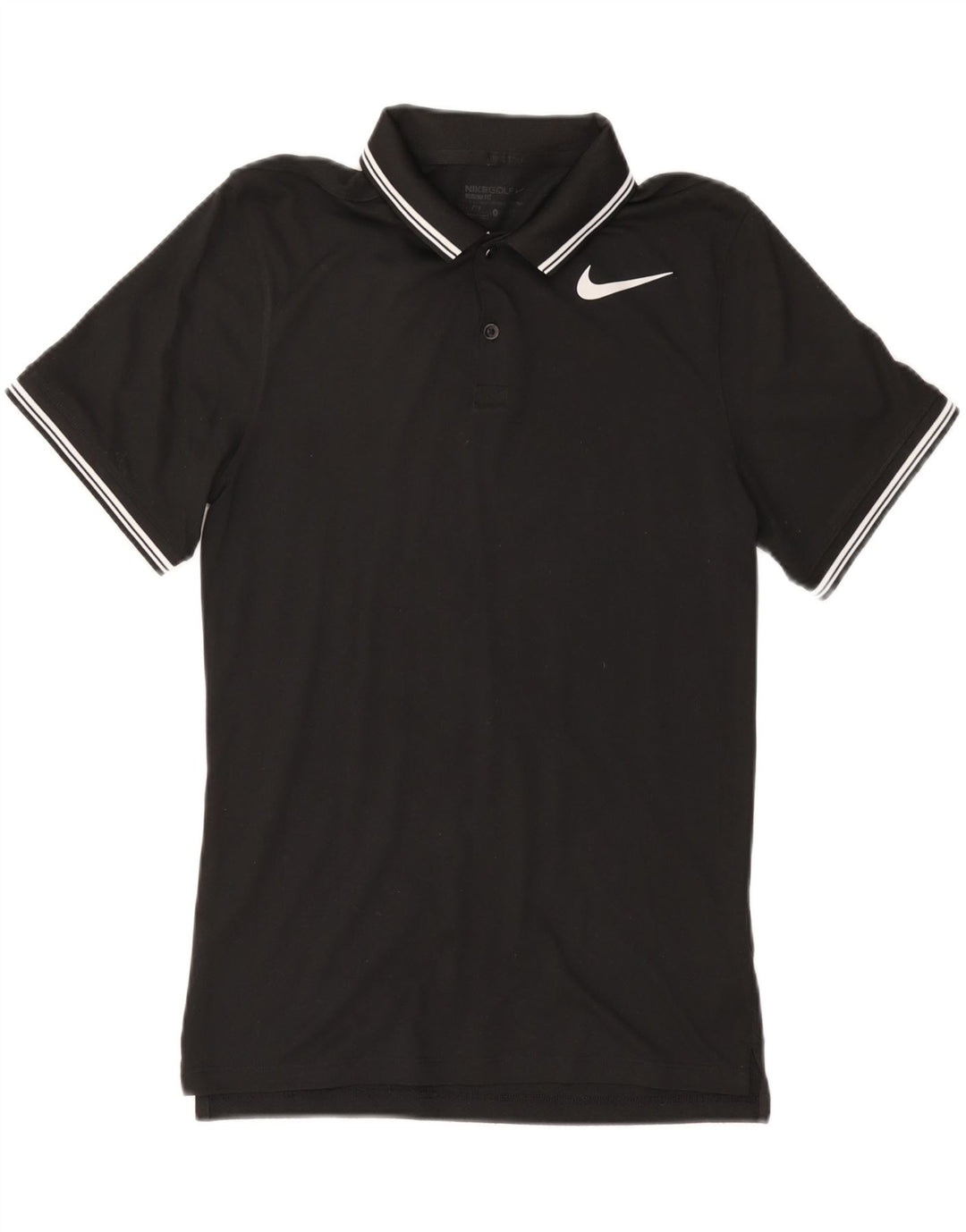 Polo NIKE da uomo Dri Fit piccola nera in poliestere
