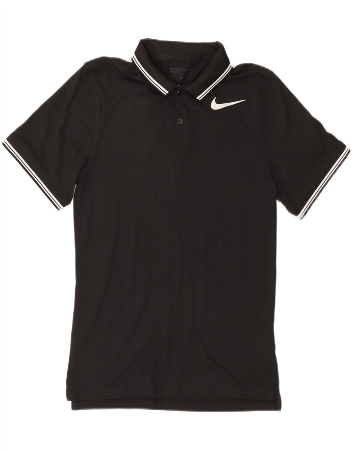 Polo NIKE da uomo Dri Fit piccola nera in poliestere