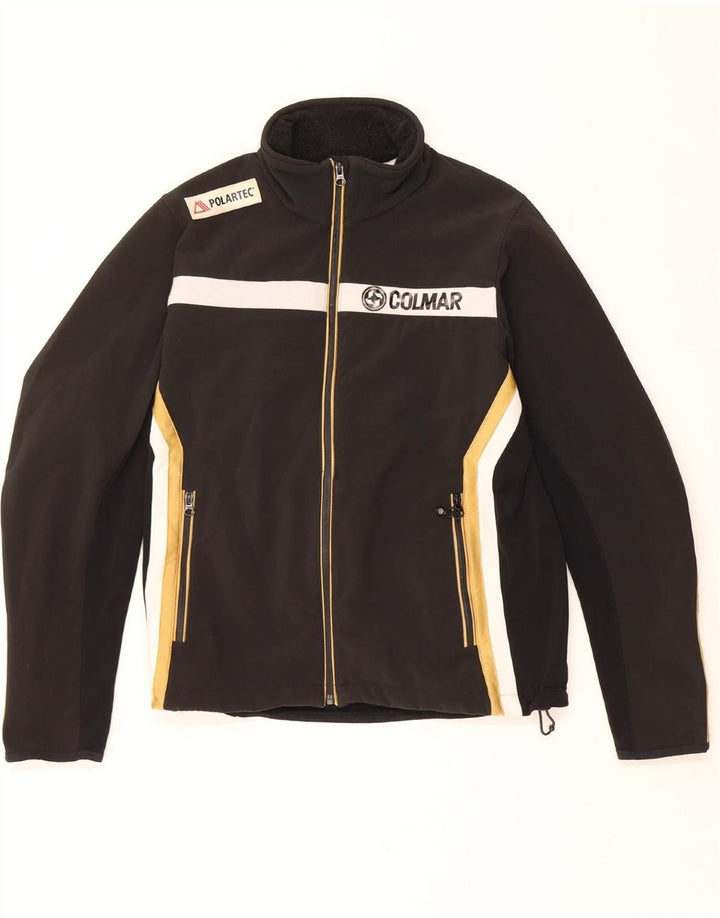 COLMAR Mens Polartec Windbreaker Jacket UK 40 Large Black Colourblock