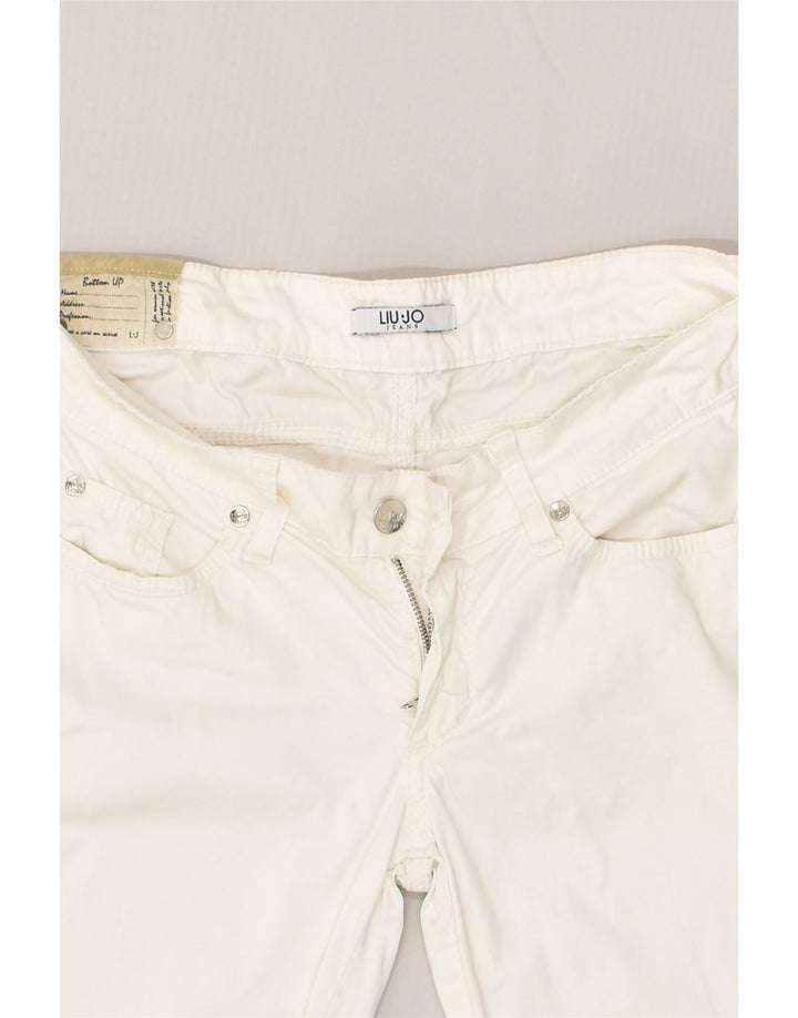 LIU JO Womens Slim Casual Trousers W30 L26 White | Vintage Liu Jo | Thrift | Second-Hand Liu Jo | Used Clothing | Messina Hembry 