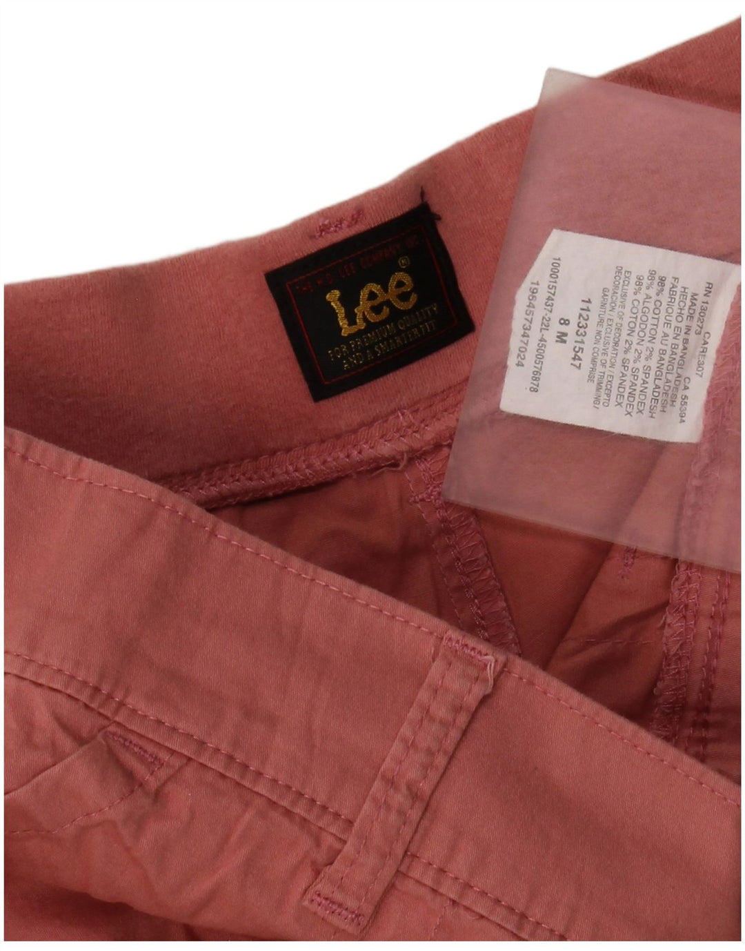 Lee Womens Shorts US 8 Medium W30 Pink Cotton