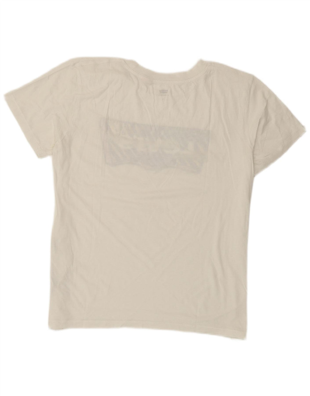 Levi's Grafisk T-shirt top til kvinder UK 14 Medium hvid bomuld
