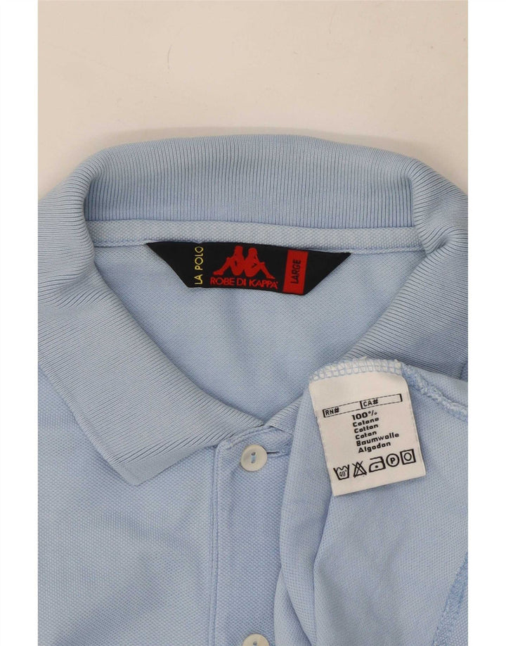 Kappa Mens Polo Shirt Large Blue Cotton