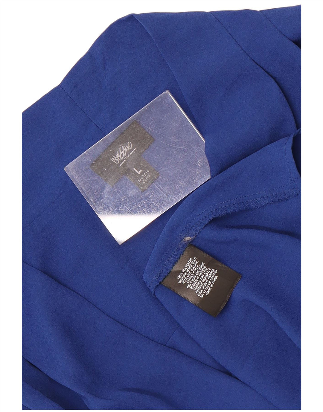 Mossimo Camicetta da donna con maniche a 3/4 Top UK 16 Large Blu Poliestere