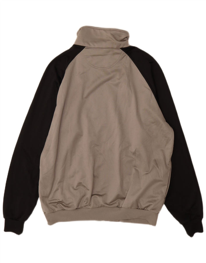 Kappa Mens Tracksuit Top Jacket Large Grey Colourblock