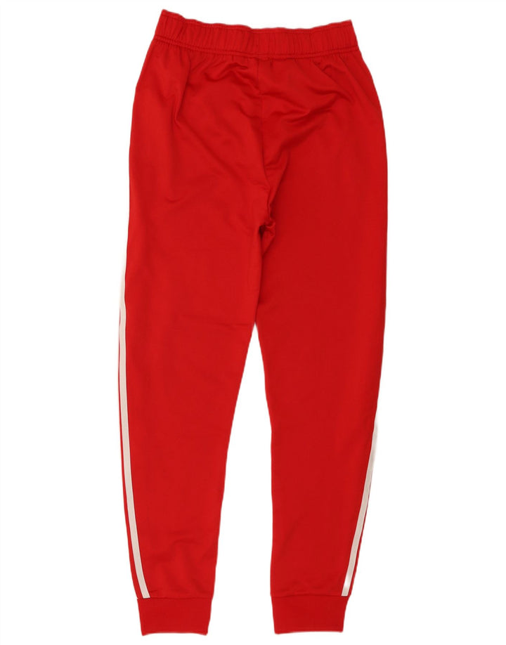 Adidas Boys Tracksuit Trousers Joggers 14-15 Years Red Polyester