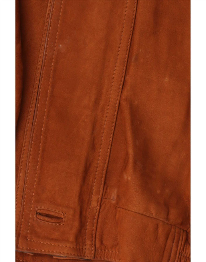 Giacca in pelle da uomo vintage IT 54 2XL Marrone