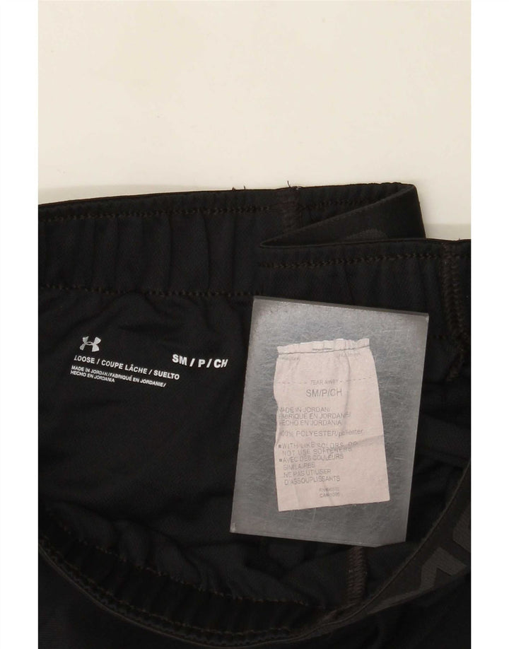 Under Armour Womens Graphic Sport Shorts UK 10 Small Black Polyester