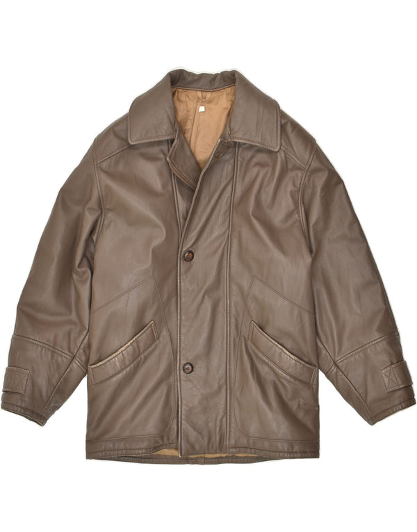 CONBIPEL Mens Leather Jacket IT 46 Small Brown Leather
