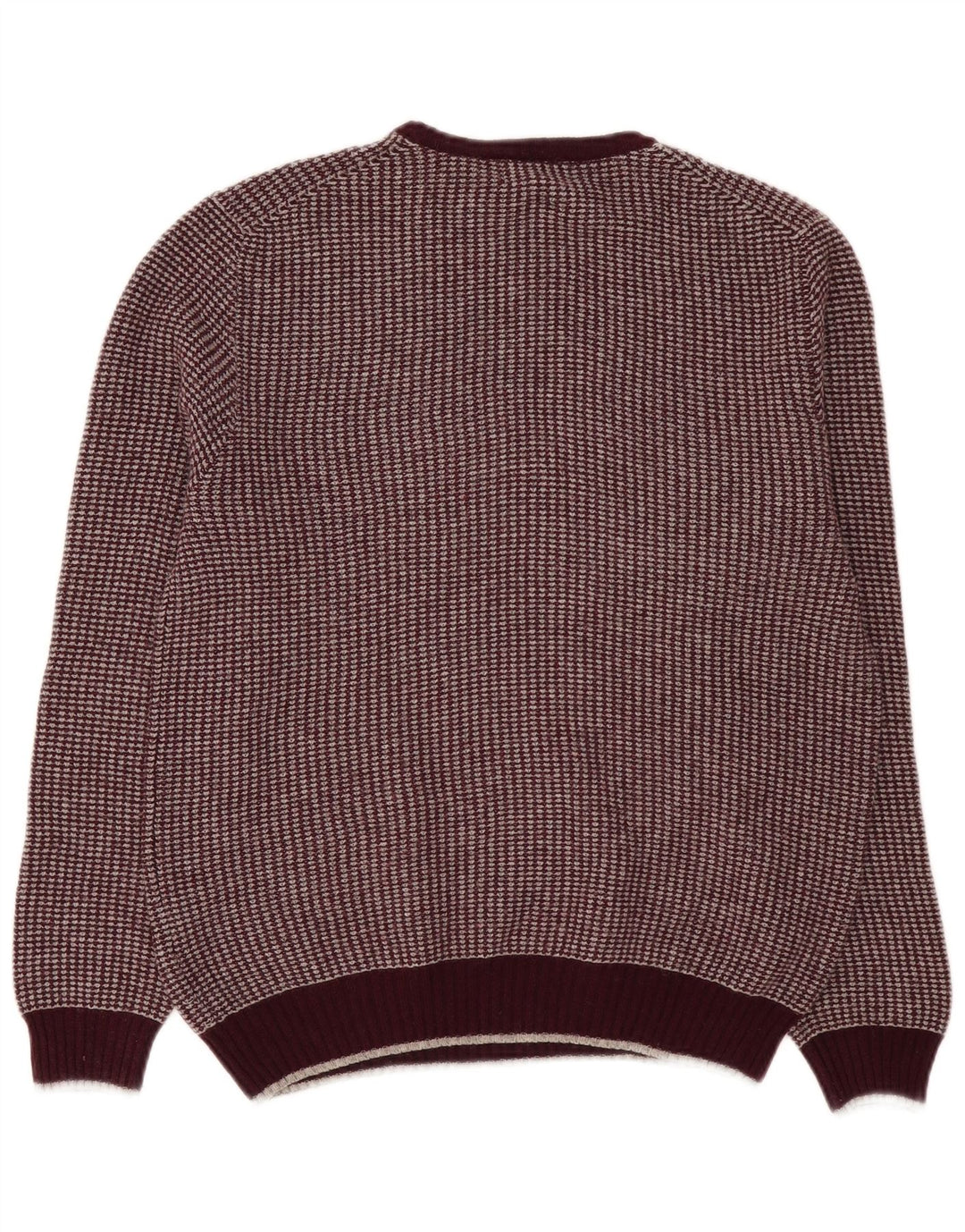 Marks & Spencer Mens Crew Neck Jumper Sweater Medium Burgundy Wool