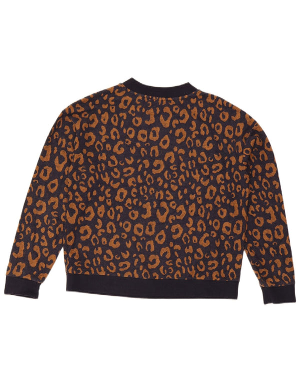 Marks & Spencer Damen Grafik-Sweatshirt-Pullover UK 12 Medium Marineblau